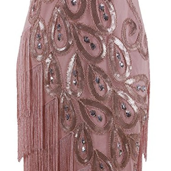 Vintage 1920s BRAND NEW Champagne Gold Dress - Picture 2 of 2